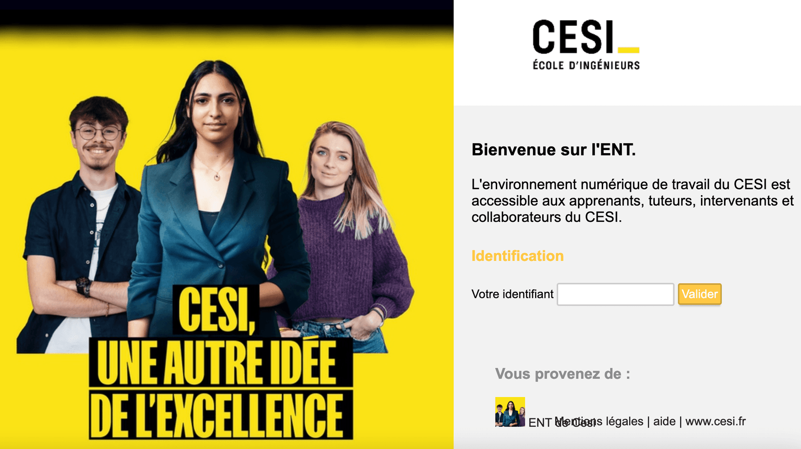 se connecter ent cesi