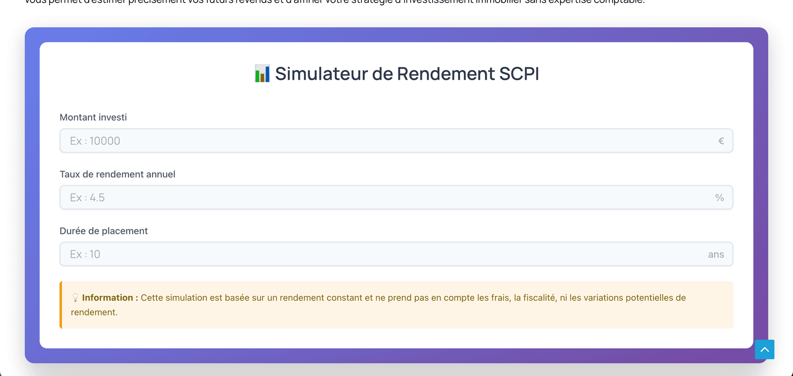 calcul rendement scpi atf conseil finance