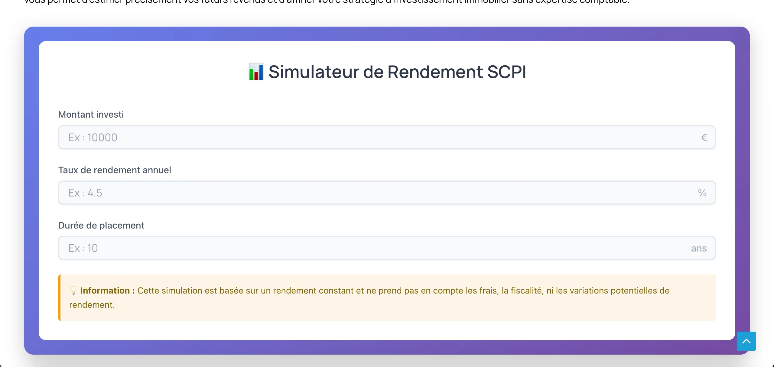 calcul rendement scpi atf conseil finance