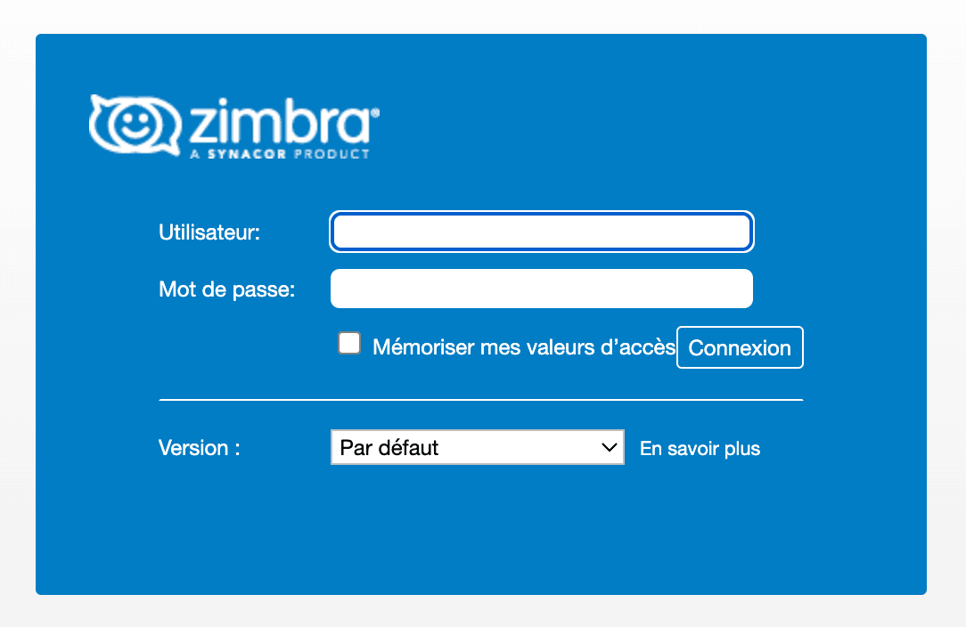 zimbra sdis 33 webmail